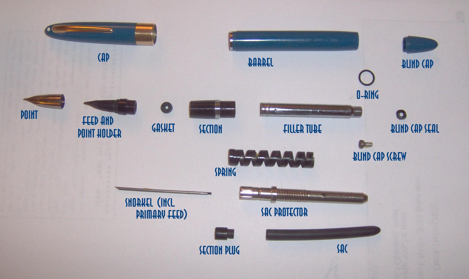 Sheaffer point gasket for vintage snorkel pens--repair part for Sheaffer snorkel 