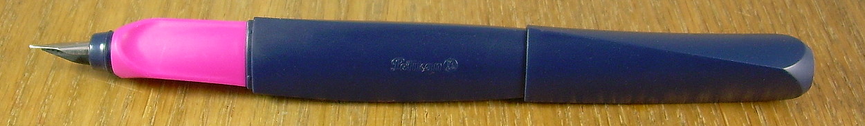 Pelikan Twist in Blueberry Harmony. The counter-rotation of the components looks slightly ungainly, but less so ungainly than the name of the colour