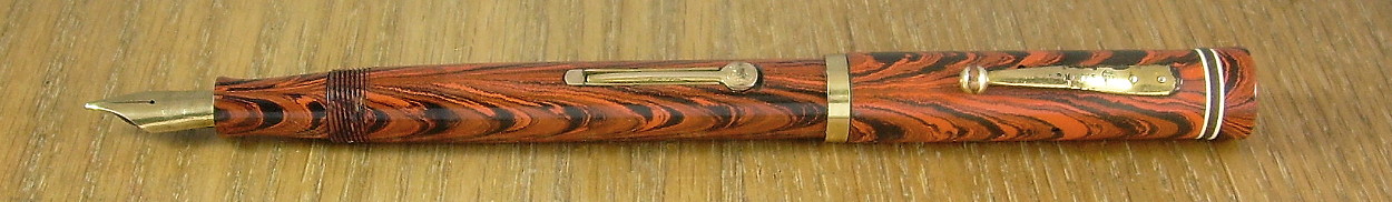 Waterman Number Five Brown.  The standard for this model is a keyhole-shaped breather in the point.